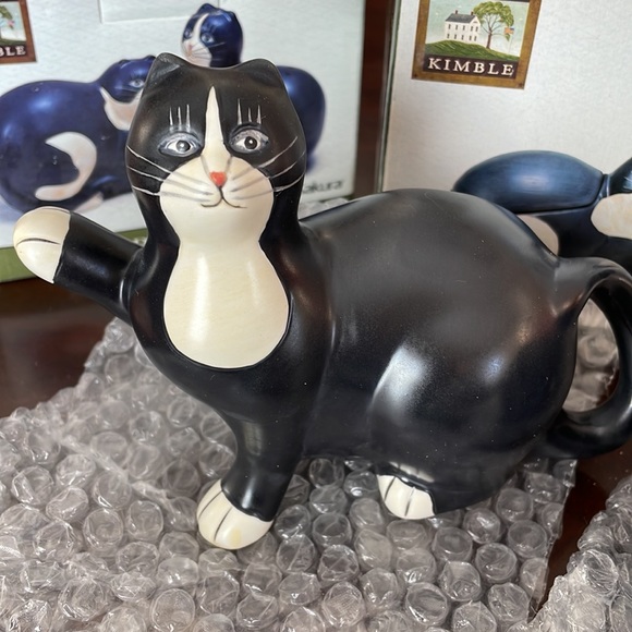 🎁 Rare Warren Kimble Cat Collection Sugar&Creamer AND Salt&Pepper Shaker - Picture 11 of 14